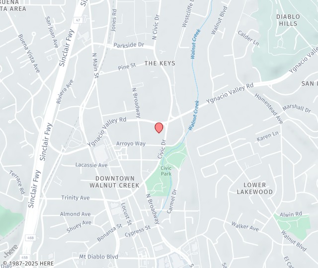 Location Map: 675 Ygnacio Valley Rd Walnut Creek, CA 94596