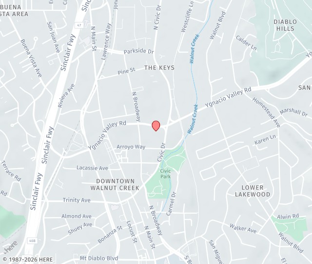 Location Map: 675 Ygnacio Valley Road, Suite B214 Walnut Creek, California 94596